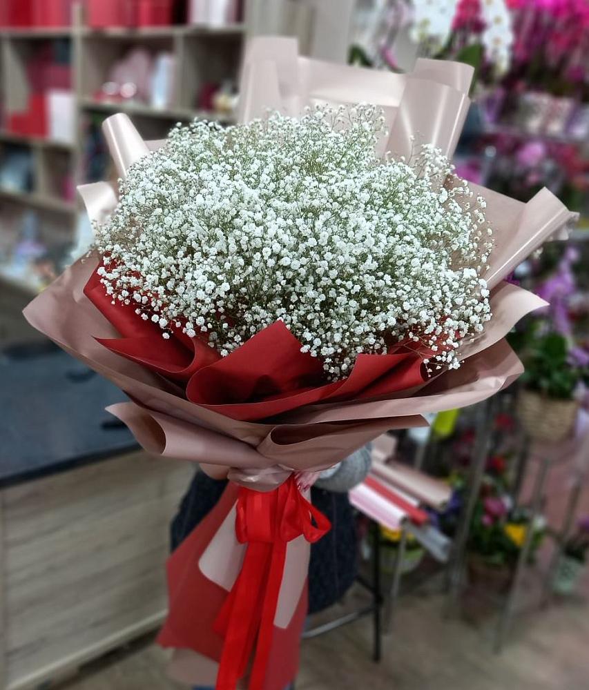 Букет Белые хлопья в Курчатове Букет цветов из: Гипсофила в Курчатове