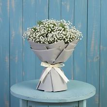 Букет Белые гипсофилы в Курчатове Букет цветов из:  Гипсофила в Курчатове