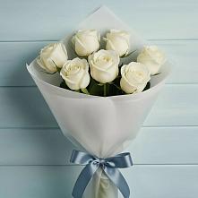 7 Белых роз Эдлесс Лав в Курчатове Букет 7 Белых роз Эдлесс Лав в Курчатове