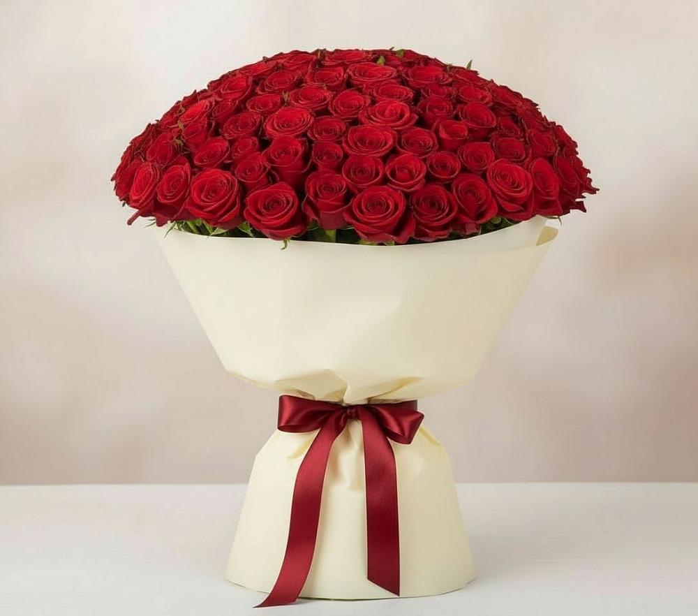 101 Красная роза Милано в Курчатове Букет 101 Красная роза Милано в Курчатове