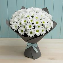 Букет белые хризантемы в Курчатове Букет цветов из:  Хризантемы в Курчатове