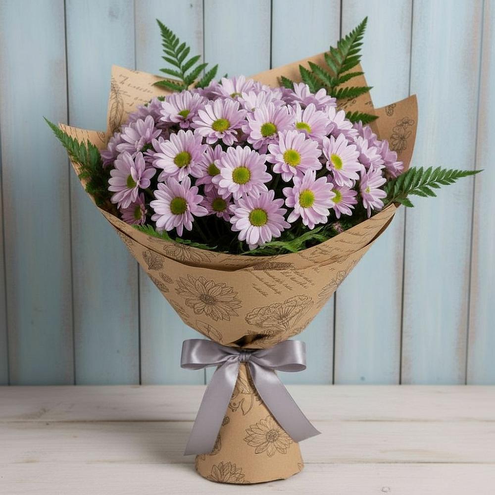 Букет соблазн в Курчатове Букет цветов из: Хризантемы в Курчатове