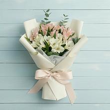 Букет Утренний поцелуй в Курчатове Букет цветов из:  Альстромерии в Курчатове