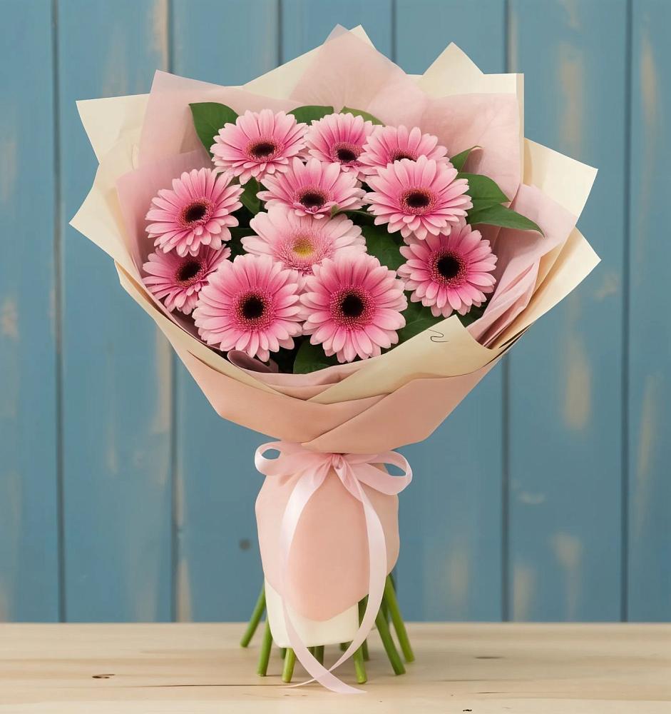 Букет пурпурно-розовый в Курчатове Букет цветов из: Герберы в Курчатове