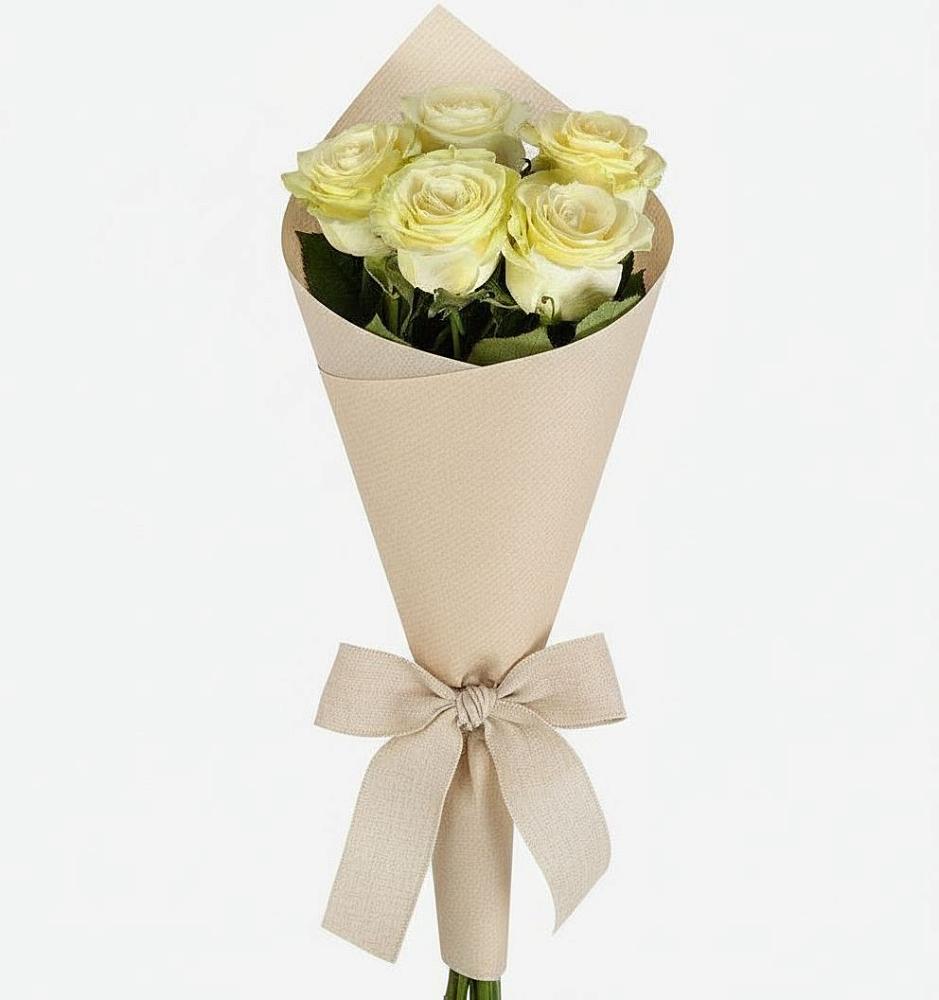 Букет белые крылья в Курчатове Букет цветов из: Розы в Курчатове