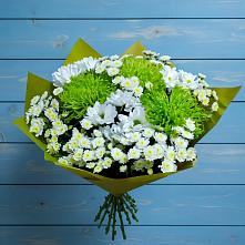 Букет скромность  в Курчатове Букет цветов из:  Хризантемы в Курчатове