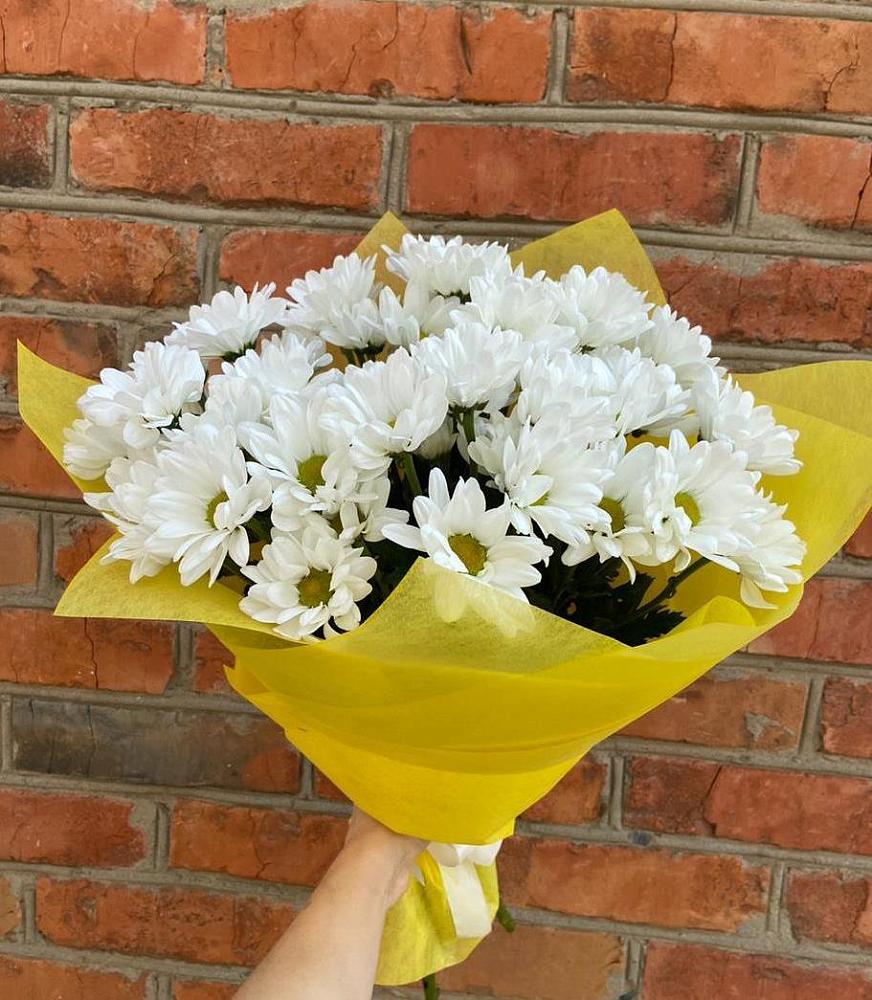 Букет Застенчивые лепестки в Курчатове Букет цветов из: Хризантемы в Курчатове