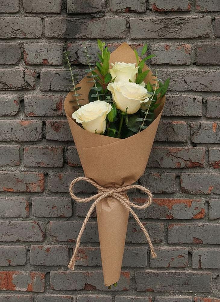 Букет из 3 роз в Курчатове Букет цветов из: Розы в Курчатове