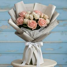 Букет Нежное облако в Курчатове Букет цветов из:  Розы в Курчатове