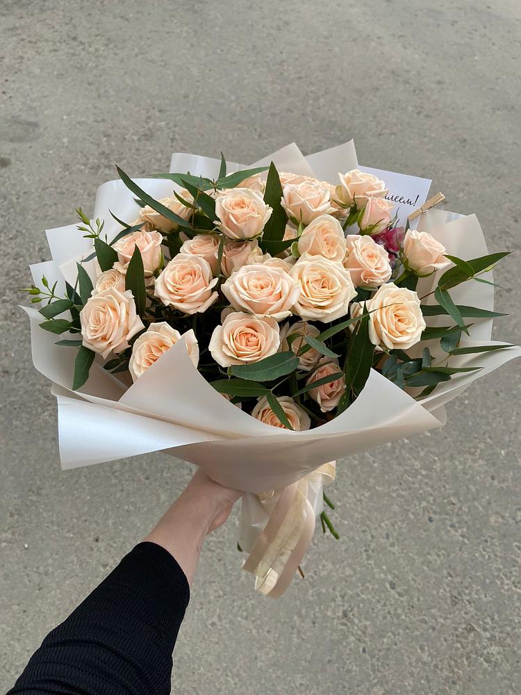 Кремовые розы Латте в Курчатове Букет Кремовые розы Латте в Курчатове