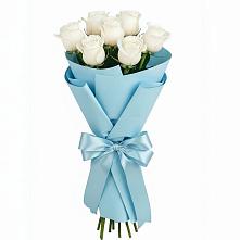 7 Белых роз Проуд в Курчатове Букет 7 белых роз Проуд в Курчатове