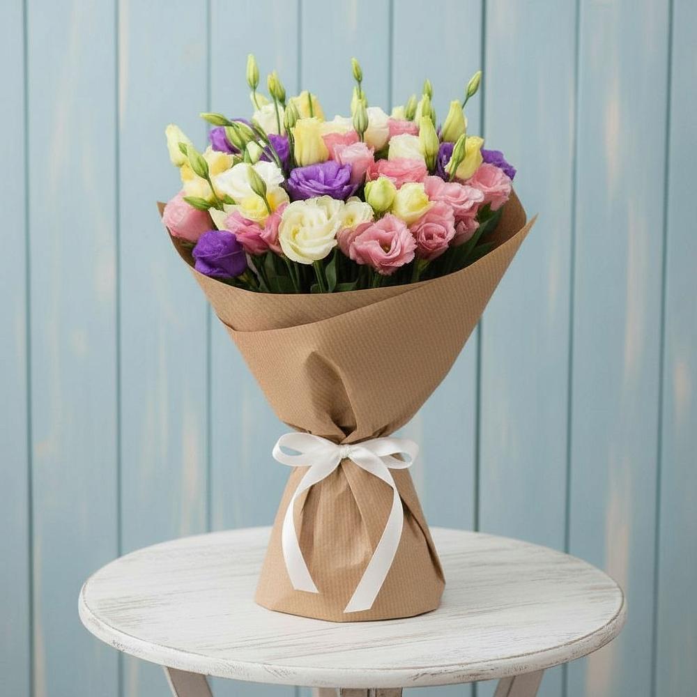 Букет Цветная эустома в Курчатове Букет цветов из: Лизиантусы в Курчатове