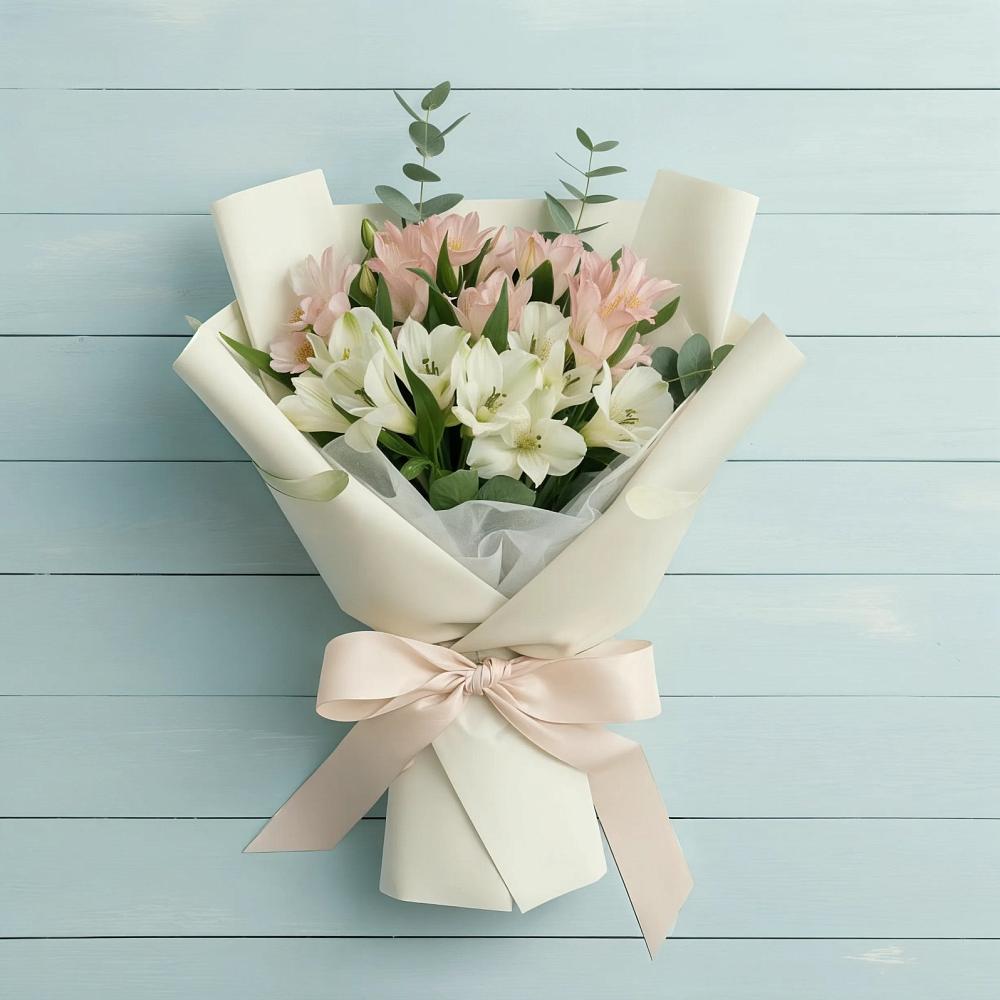 Букет Утренний поцелуй в Курчатове Букет цветов из: Альстромерии в Курчатове