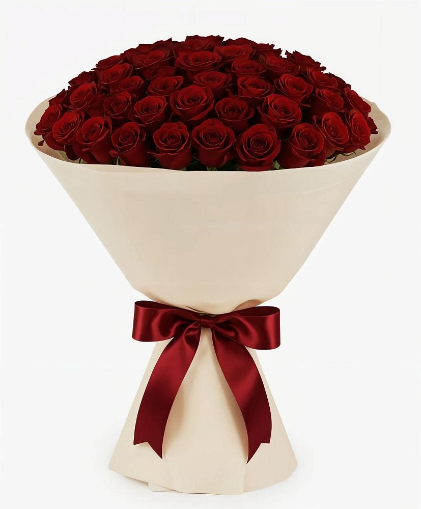 101 Бордовая роза Блэк Бакарра в Курчатове Букет 101 Бордовая роза Блэк Бакарра в Курчатове