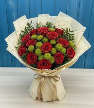 Букет Стихотворение в Курчатове Букет цветов из:  Розы и Хризантемы в Курчатове